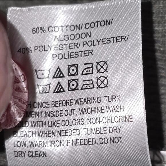 Lucky Brand Deep Scoop Neck Gray Star Patterned Long Sleeve Top Lightweight M - Picture 6 of 7